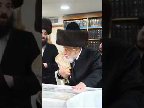 זקן אדמורי בית רוזין כ״ק האדמו״ר מקופטשניץ בהקפות שניות במוצאי שמחת תורה
