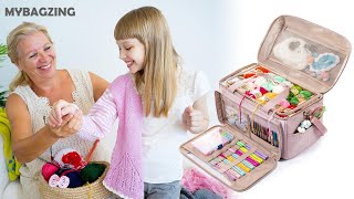 🧶 Must-Have Yarn Storage Bag for Crochet & Knitting Lovers! | Spacious, and Pet-Proof Organizer 🧶