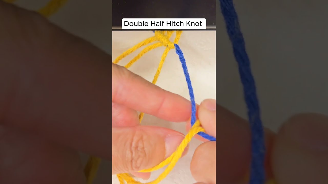 How To Tie The Double Half Hitch Knot Macrame Basics Knottingtutorial Shortstutorial
