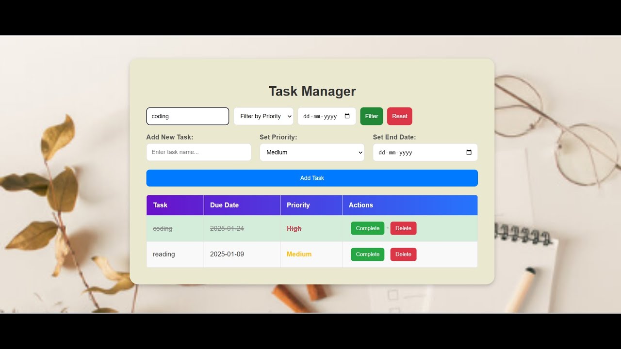 Advanced To-Do List Application with Search, Filters & Priority ...