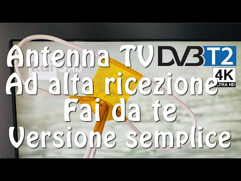 Antenna TV 4K UHD DVB T2 - Anti 5G - Fai Da Te