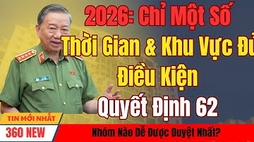 2026: Chỉ Một Số Thời Gian & Khu Vực Đủ Điều Kiện Quyết Định 62 – Nhóm Nào Dễ Được Duyệt Nhất?