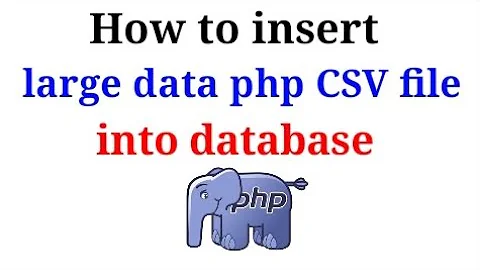how to insert large data php csv file into database || priyog educational || in hindi