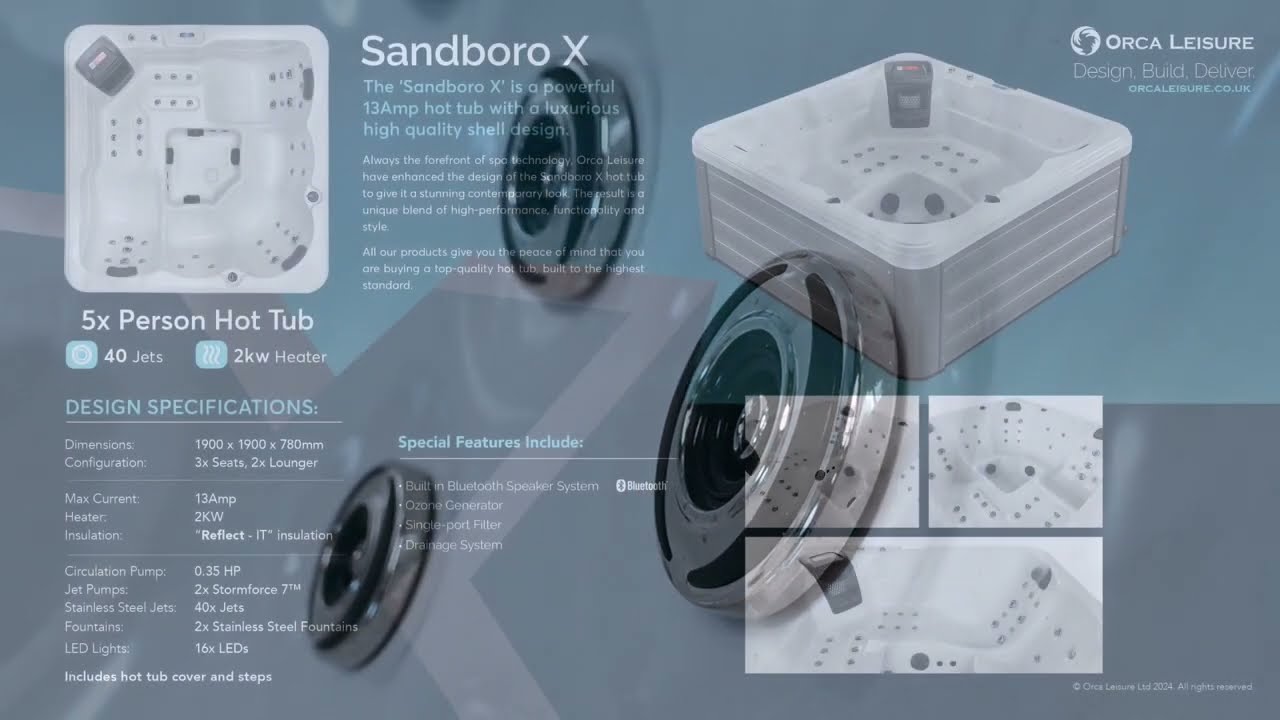 Orca Leisure Sandboro X 5 Person Hot Tub – Heracles Wellness
