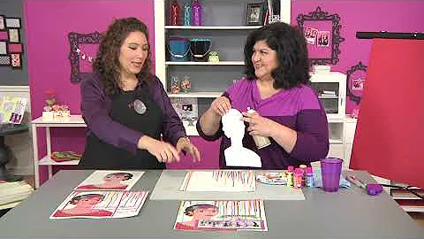 Create a color page with acrylic paint on Scrapbook Soup with Kathy Cano-Murillo. (407-1)