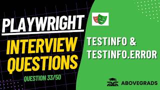 Question #33: Capture Screenshot for Failed tests in Playwright | testInfo & testError object usage