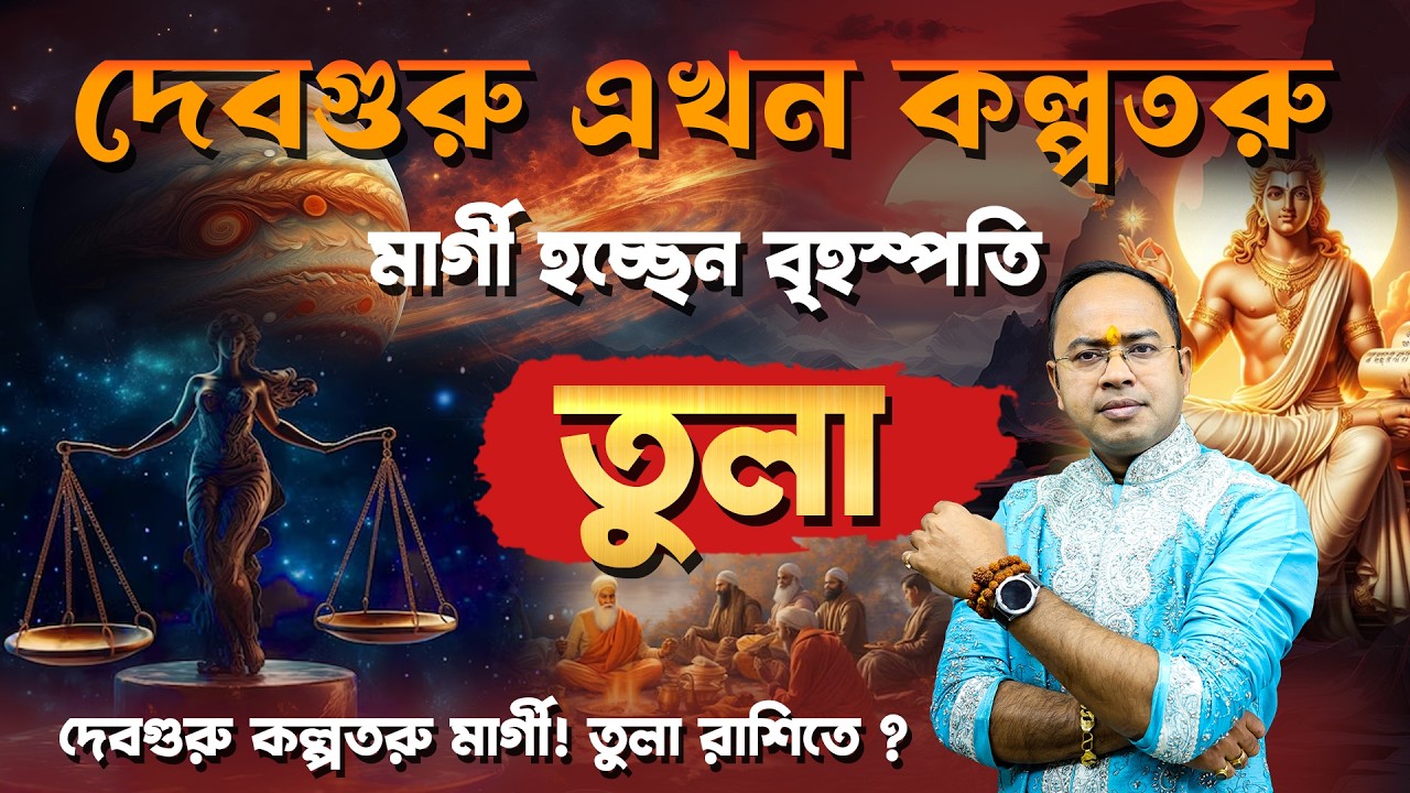 মার্গী হলেন দেবগুরু বৃহস্পতি তুলা রাশির জীবনে বড় শুভ যোগ | Jupiter Direct in Libra | Santanu Dey