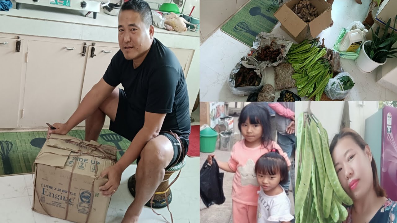 My parents came to visit us#parents  #husband  #unboxing #organic #vegetables 