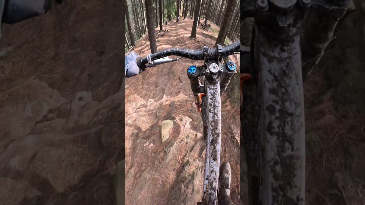 Two angles of Shredzilla Rock features! Christchurch Adventure Park #mtb #mountainbike #commencal