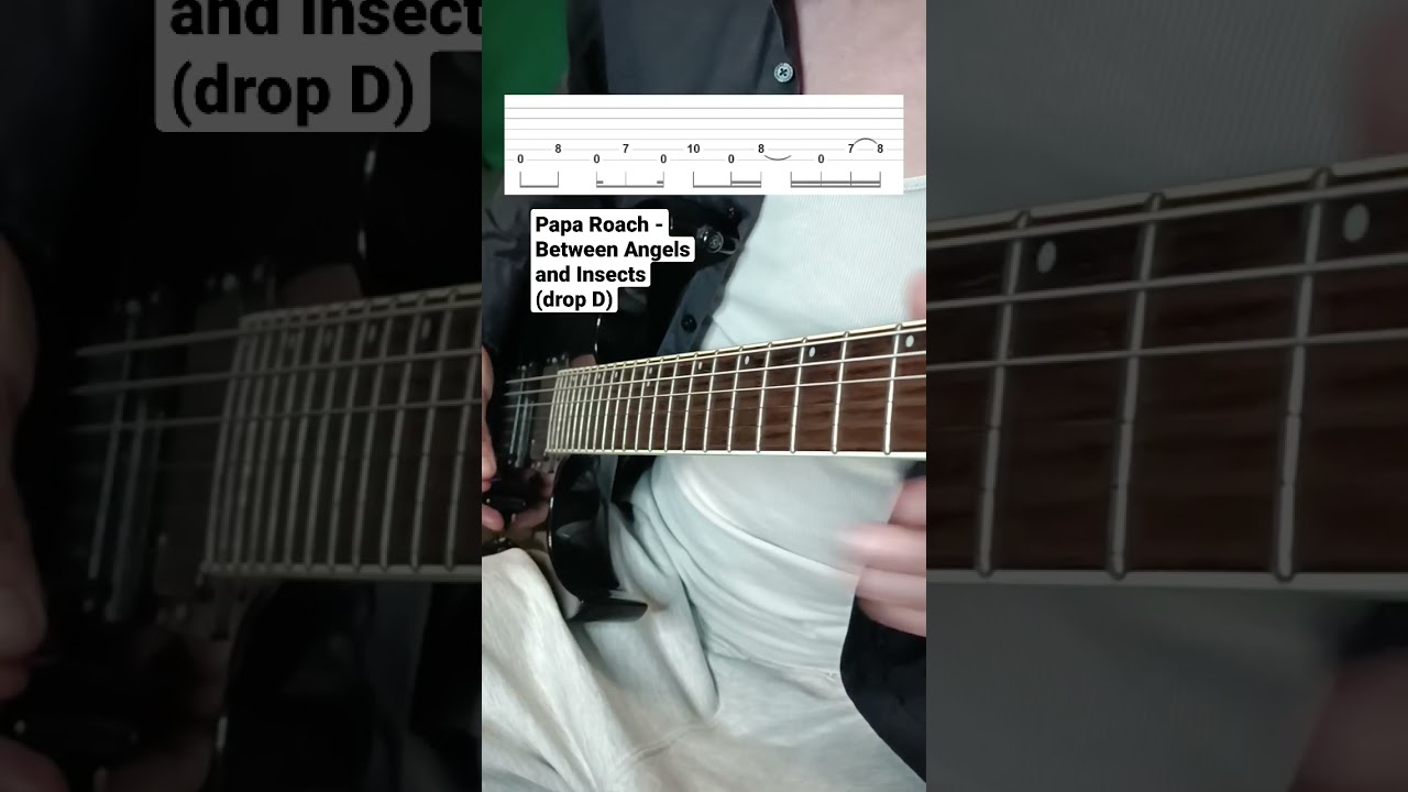 Papa Roach  - Between Angels and insects (guitar riff with tabs)