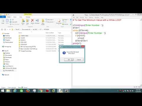 Tutorial #3 Find Minimum Value with While LOOP in Python