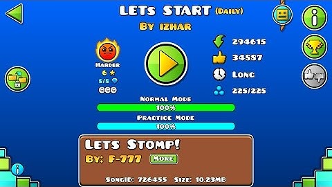 Geometry Dash - Lets Start (Daily Level) - All Coins