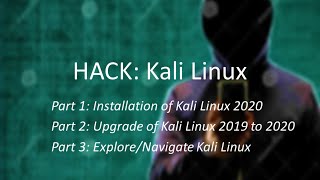 Kali linux upgrade and installation is a debian-based distribution
aimed at advanced ethical hacking, penetration testing security
audit...