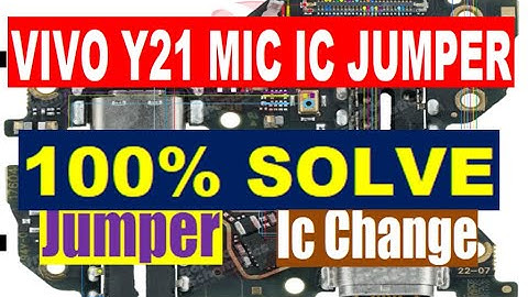 Vivo Y21 Mic Jumper | Mic IC Replacement | Mic Problem Solution