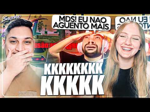 luangameplay ficou preso nas 2 missão mais fácil do gta sa e ainda deu rage quit - REACT EM CASAL