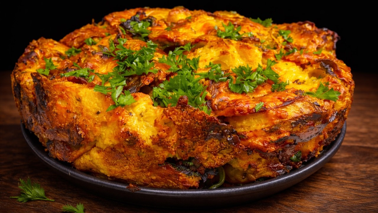 My Grandma’s Secret Cheesy Breakfast Cake! 🤫 Nobody knows this simple recipe l Best Brunch