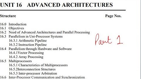 MCS 202||PGDCA NEW|| IGNOU TEE||ADVANCED ARCHITECTURES