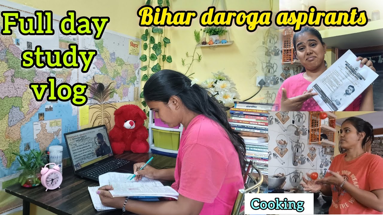 Full Day study vlog || bihar daroga aspirant life || #studyvlogger # ...