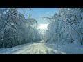 A beautiful drive after an extreme winter storm in alaska 