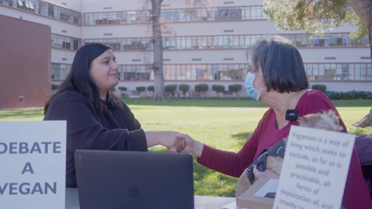 SJSU Vegan Debate | Debate a Vegan with Vegan Debbie