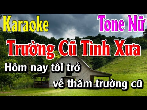 Trường Cũ Tình Xưa Karaoke Tone Nữ Karaoke Lâm Organ - Beat Mới