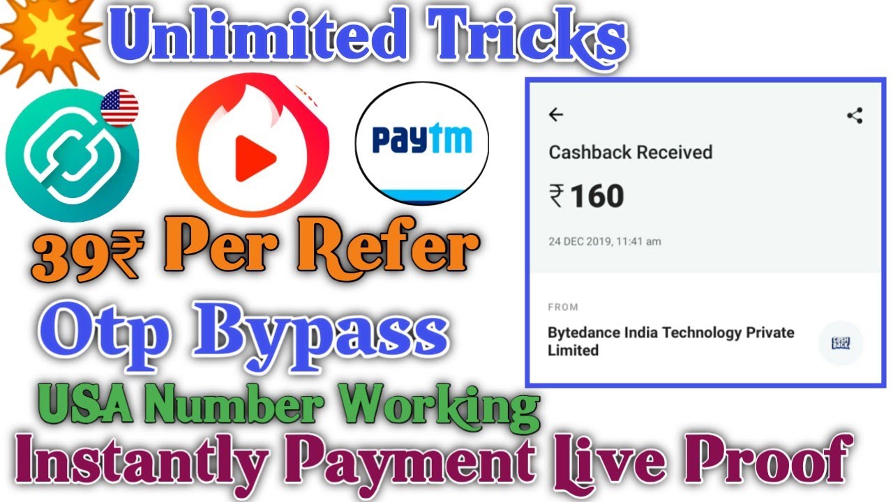 Unlimited Trick Vigo Lite 39 Per Refer USA Number Otp bypass Unlimited Instantly Payment Live Proof