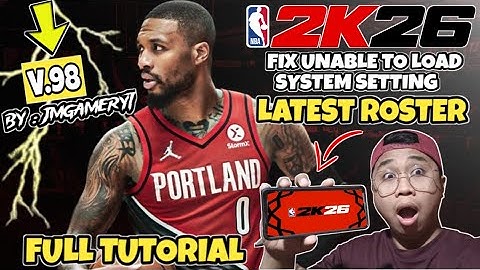 🔥FREE LATEST🔥NBA 2K26 V.98 UPDATED ALL ROSTER FOR ANDROID MOBILE OFFLINE|JMGAMERYT| FULL TUTORIAL