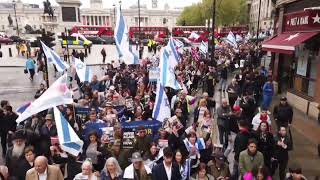 Thousands march the streets of LONDON in support of Jewish community at Holocaust Remembrance Day￼