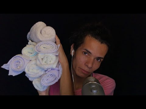 ASMR DOBRANDO TOALHAS DE CABELO