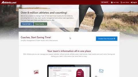 Create Coach Account on Athletic.net