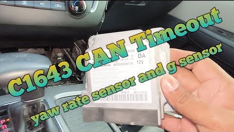 C1643 CAN Timeout yaw rate sensor and g sensor