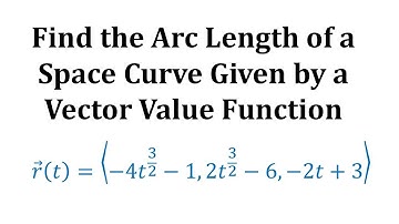 Find the Arc Length of a Space Curve Given by a Vector Valued Function  (Rational Exponents)