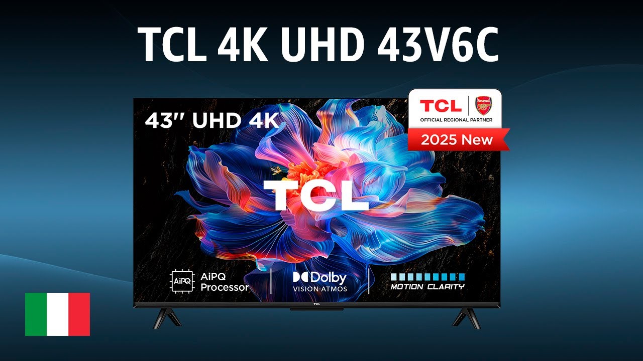 TCL 43V6C 4K UHD TV | REVIEW | Italian - YouTube