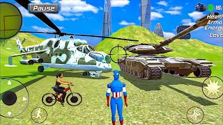 Captain Rope Hero Gangster Crime Vegas City - Army Tank & Helicopter - Android Gameplay screenshot 5