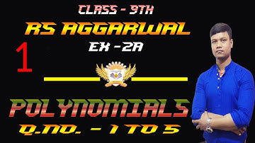 Class 9 rs aggarwal polynomial solution l rs aggarwal ex-2a solution class 9 l Part-1 l #bkinstitute