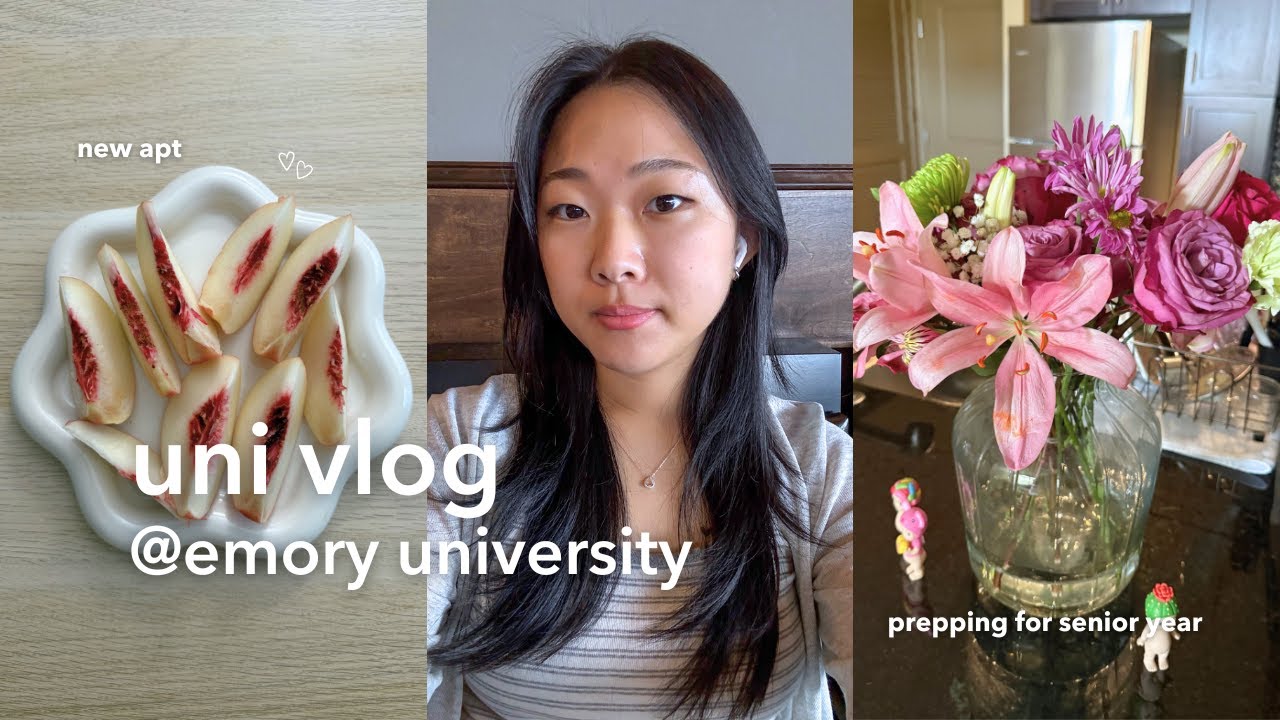uni vlog 🤍 emory uni, new school year, new apt, organizing