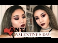 SULTRY &amp; SEXY ANTI-VALENTINE&#39;S DAY MAKEUP (WITH RED WINGED LINER) || LAURELLE