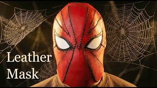 Handmade Leather Spider Mask 🕷️ | DIY Full Face Leather Mask | free pattern