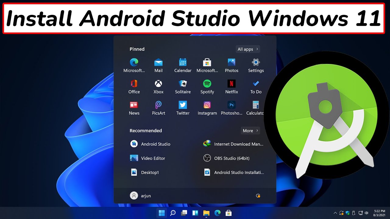 How To Install Android Studio On Windows 11| Android Studio Installation  With SDK - YouTube