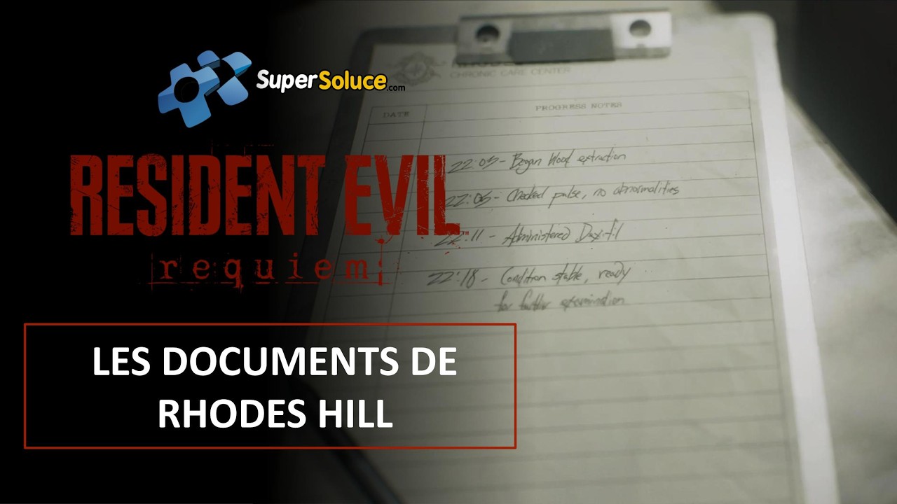 Resident Evil Requiem - Les documents de Rhodes Hill