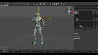 Cascadeur 030 AutoPosing Mode Select a point + R Key Fix a point Red Square