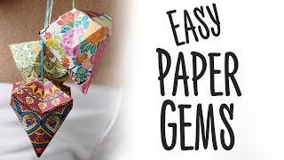 DIY Paper Gems: Easy Papercraft Tutorial + Free Template by The Crafts Channel 2,762 views 1 year ago 9 minutes, 12 seconds