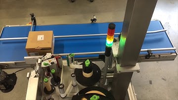 Tegra Systems side stamp on print & apply with CAB HERMES printer -- Doos etiketteer systeem