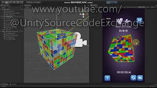 Rubik's Cube Game Made in Unity Game Source Code for Sale
