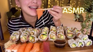 Asmr Sushi Mukbang  Raw Salmon Raw Tuna