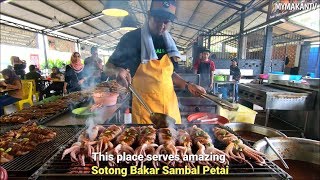 MALAYSIAN STREET FOOD - Flame Grilled Squid with Sambal Petai @ Bangi