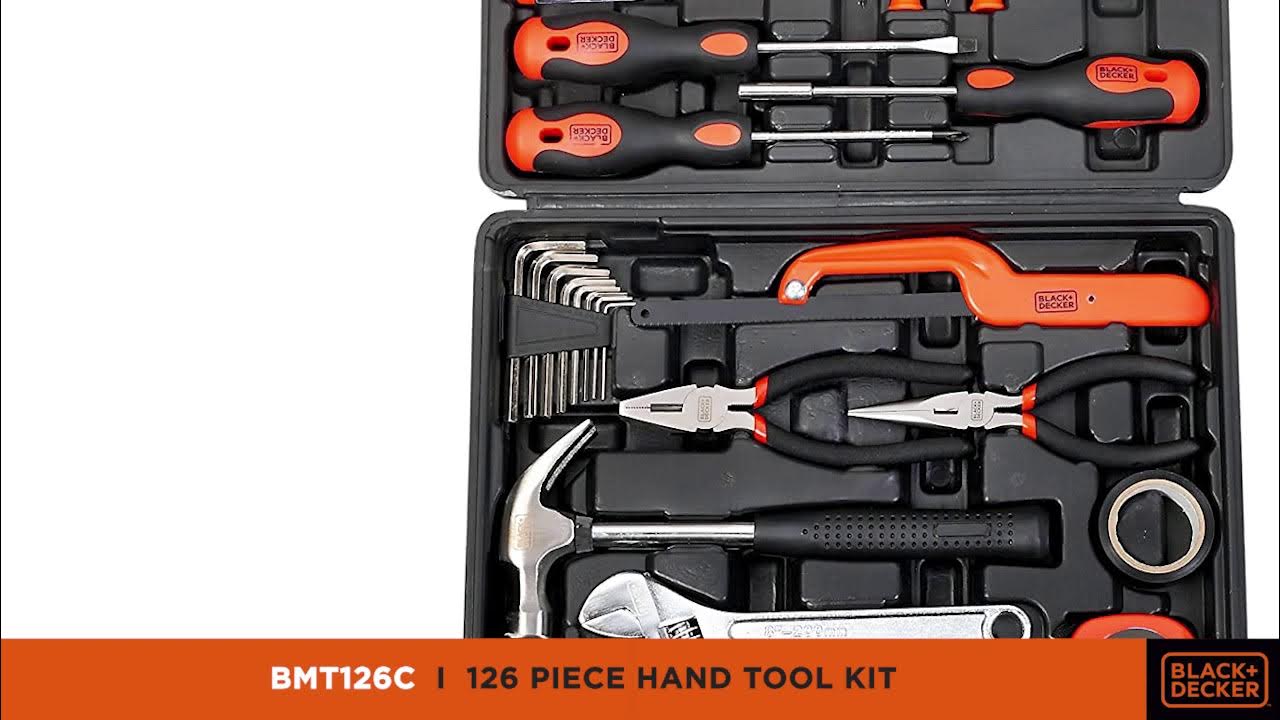 Hand Tool Set 126Tools, In Carrying Case, Make:Black+Decker, Type:BMT126C,  IMPA Code:613802