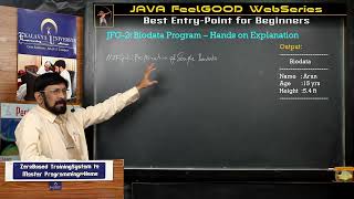 17 : JFG-2B :Simple Biodata Program-Understanding Problem & Writing Pgm Hands on Explanation(Contd)
