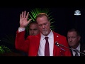 Mark McGwire thanks the fans as he enters the Cardinals Hall of Fame