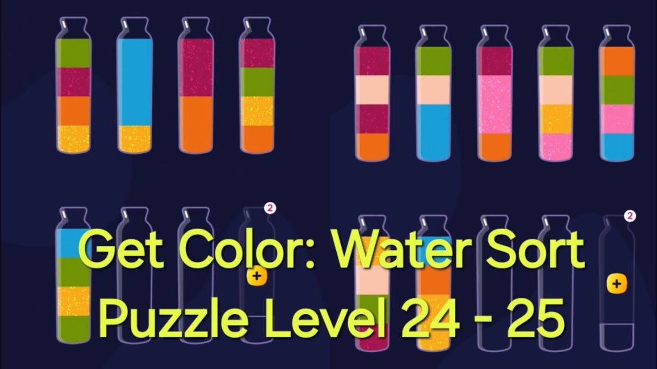 Get Color: Water Sort PuzzleLevel 24 - 25 - YouTube